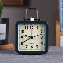 Creative multi-function digital alarm clock Nordic simple square muted handle metal alarm clock designer seat clock