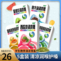 5 boxes of Grass Coral Throat Lozenges Throat Lozenges Throat Protection Fat Sea Honeysuckle Loquat Mangosteen Mint Lozenges Military training