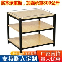 Supermarket Promotion Desk Pile Head Shelf Triple Ground Pile Milk Oil Pile Grain Oil Rack Steel Wooden Gift Special Price Desk