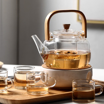 bincoo glass brewing teapot high temperature resistant kettle flower tea special tea set electric pottery stove heating tea boiler