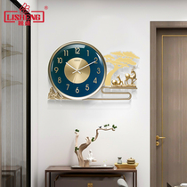New Chinese wall clock living room silent creative clock home light luxury decorative table personality atmospheric household quartz clock
