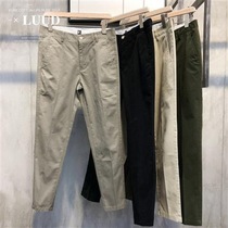 Waiting for the taste of autumn ankle-length pants cotton wild slim feet mens casual pants Korean Tide mens trousers