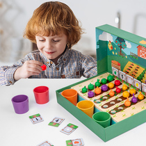 Baby cupping radish color classification cup Cognitive Recognition Matchup Mont Early Lessons Wisdom Toy Teaching Aids Infant Boy