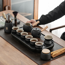 Wu Jinshi tea tray Tea set Household tea table Japanese-style simple small water storage dry bubble table drainage tea sea tray