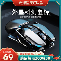 dell dell mechanical mouse wireless mute rechargeable style metal plus counterweight feel professional e-sports games Apple millet notebook cf desktop computer lol League hero personality