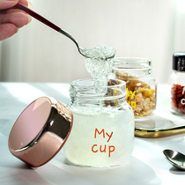 Birds nest sub-bottle Lead-free glass sealed jar Yogurt cup High temperature cooking household small portable with lid