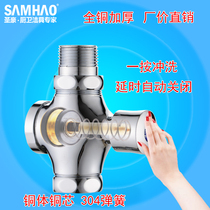 All-copper squatting toilet flush valve Urinal hand-pressed stool flushing valve Toilet switch toilet delay valve