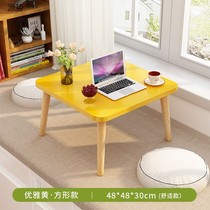 Small round table European small tea table room layout floating windowsill simple floating window small tea table Nordic household balcony low table