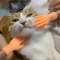 Douyin small gloves toys cute fingers funny cat toys five fingers tricky artifact finger sets cat model