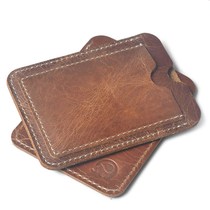 Small card bag mens leather card bag Ultra-thin card holder Mini coin purse Public bank card cover Drivers license holster