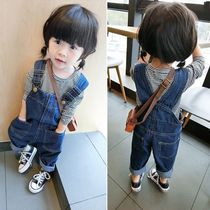 Childrens clothing boys and girls spring and autumn baby pants jeans trousers corduroy 2021 denim childrens straps