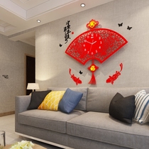 Meishida new Chinese watch wall clock Living room household modern simple creative table Fashion atmospheric personality Quartz clock