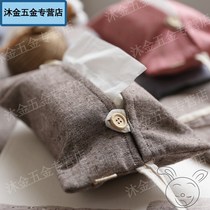 Cotton linen fabric can be used to store bags hanging on the hanging wall paper towel-style storage storage dormitory small hanging bags