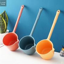 Water spoon long handle watering flowers small water scoop plastic household long thickened water scoop spoon lengthened watering vegetables