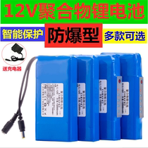 12v polymer lithium battery pack large capacity xenon lamp LED light box Wasp suit solar outdoor 12 volt battery