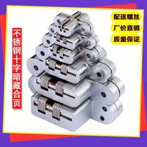 Hinge manufacturer invisible large stainless steel dark hinge dark cross folded dark wood combined with dark hide