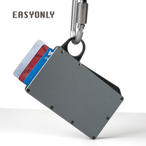Metal Card Pack woman small ultra-thin Card bag One-piece men anti-degaussing bank card with large capacity multi-clamping bag