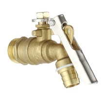 Copper outdoor anti-theft lock with lock faucet 4 minutes 6 points key washing machine lock car wash special outdoor lengthy