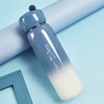  Insulated water cup female portable creative personality trend simple and fresh forest girl net red ins cute water bottle