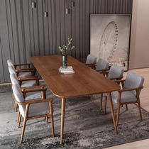 Solid Wood Desk Brief Conference Table Long Table Long Table Living Room Strip Table Modern Dining Table And Chairs Combined Large Table Negotiation Table