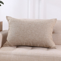 Solid color linen sofa cushion pillow Car waist pillow Bedside back cushion Cotton and hemp pillow core Office cushion