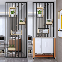 Light luxury screen partition living room net red Wrought iron entrance cabinet Creative modern grille hollow gold metal stainless steel