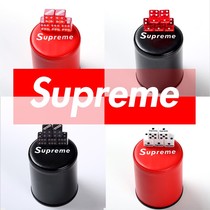 High-end club KTV bar creative leather mute dice cup dice set PU shake cup sieve cup dice customization