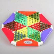Checkers adult glass ball adult multi-function grid flying chess two-in-one colorful beginner happy advanced color