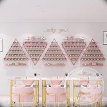 Shelf milk tea shop hair salon nail art wall shelf wall hanging wall perfume simple triangle display stand