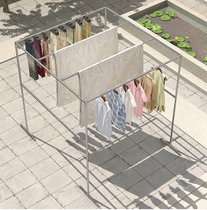 Galvanized steel pipe household drying rack balcony drying rack outdoor floor drying rack roof terrace large cooling rack