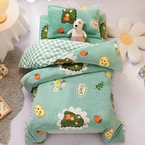 Peter Cat Kindergarten Quarter Three-piece Winter Coral Velvet Children Nap Special for Cat Cat Six Pieces of Milk