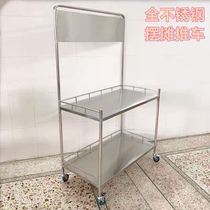 Stainless steel cart shelf Stall shelf Swing shelf Cart frame Double four-wheeled business night market