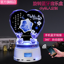 Tanabata Valentines Day music box to send Girl Girlfriend Birthday gift special customized photo music box crystal ball