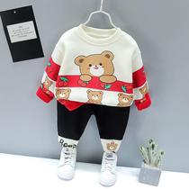 Baby spring suit foreign cute 2 children Spring and Autumn childrens clothing boys spring handsome 1 year old net red baby clothes