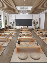 Solid wood calligraphy table special Chinese painting and calligraphy table imitation ancient kindergarten country school table training course table and chairs tea art table