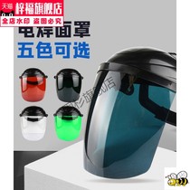 Welding mask transparent welder glasses welding hat head-mounted mask full face face protection male protective lens light