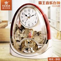 Bawang Music Newspaper Clock Living Room Ornament Study Mute Clock Antique Clock European Creative Seat Pendulum Clock