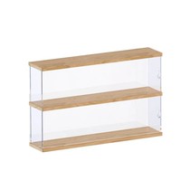 Tape Storage Show Shelf Album Cd Rack Solid Wood Acrylic Finishing Box Dust-Proof Albums Tabletop Shelve Tie