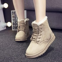 Autumn and winter New snow boots female Martin short boots foreign trade large size cotton shoes students warm plus velvet shoes shoes shoes