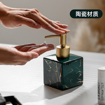 Light luxury hand-liquid bottle ceramic lotion bottle shampoo bath dew packaging bottle cleaning and pressing liquid