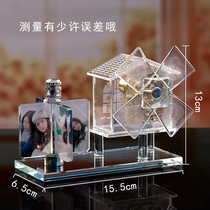 Crystal ball rotating music box Music Box Music Box girl Heart Children birthday gift ornaments photo customized to send girls