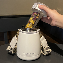 网红大肚保温杯女大容量水杯学生可爱高颜值杯子带吸管水壶1000ml