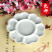 Jingdezhen ceramic Palette Art gouache watercolor traditional painting paint plate white porcelain plate color plate