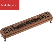 Horizontal line incense burner retro copper household indoor purification air sandalwood stove tea ceremony Zen incense incinerator point aromatherapy stove