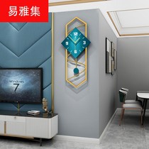 Clock and clock living room Nordic modern simple clock home fashion personality Art decorative quartz clock