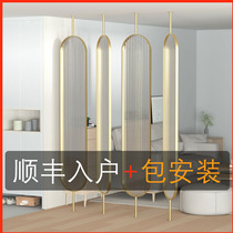  Nordic light luxury screen Living room entrance porch occlusion Office dining room rotatable Changhong tempered glass partition