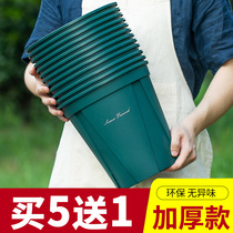 Flower pot plastic green mountain basin control Root New thick meat flower peony green light balcony large breathable currant Basin