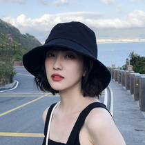 Classic key Japanese designer co-branded black fisherman hat female summer series Joker sunscreen pot hat
