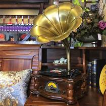 Retro phonograph vinyl record player classical old record player Bluetooth audio