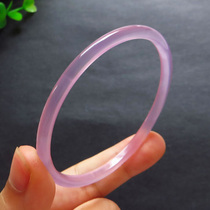 Agate bracelet womens jade color ice seed pink very thin strip ice species jade girl Jade bracelet dazzle stone for Jade attached